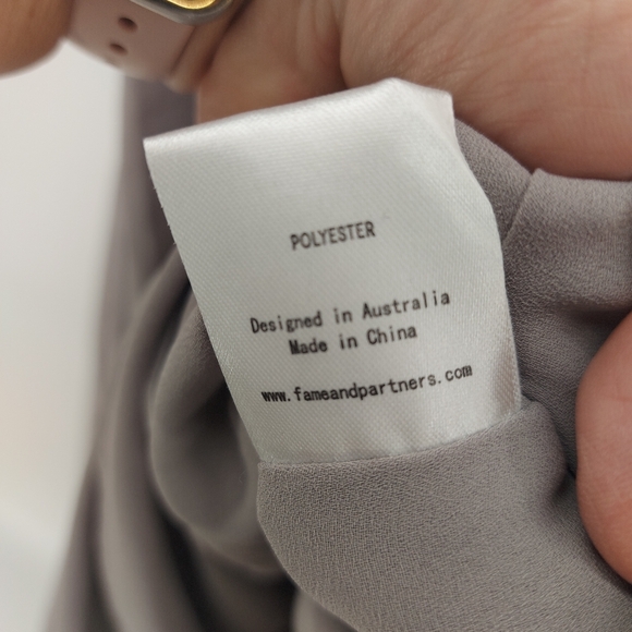 Fame and Partners Formal Maxi Dress In Gray/Mauve Size 4 - Picture 11 of 15